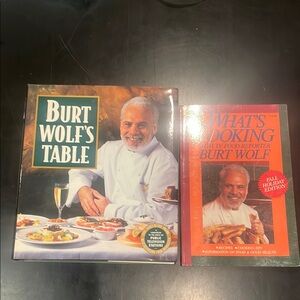 Burt wolf cook books set of 2 hardcover and paperback 1989 and 1994